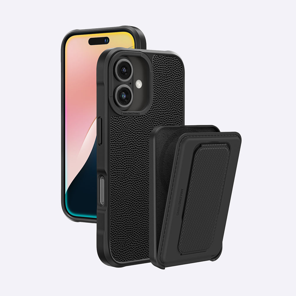 Amazingthing Glamour Luxe Serisi iPhone 16 Magsafe Standlı Kartlıklı Set Telefon Kılıfı - 2 Amazingthing Glamour Luxe Serisi iPhone 16 Magsafe Standlı Kartlıklı Set Telefon Kılıfı - 2